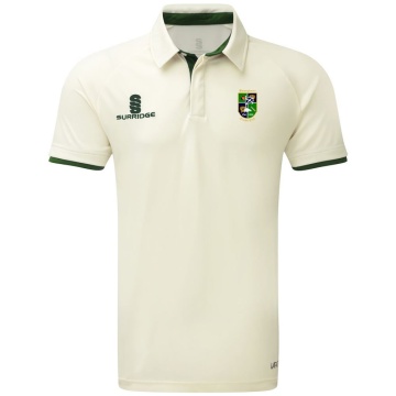 Ergo Cricket Shirt - Short Sleeve : Green Trim